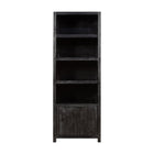 Mangohouten Wandkast Evan 80 cm (4 open vakken, 2 deuren)