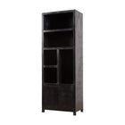 Mangohouten Wandkast Evan 80 cm (5 open vakken, 2 deuren)
