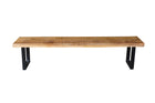 Mangohouten eetkamerbank Roy U-poot 140x40 cm