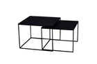 Mangohouten Salontafel Carlin set van 2 Laag