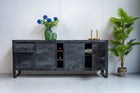 Mangohouten dressoir - zwart 
