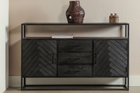 Mangohouten dressoir - zwart 