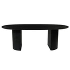 Mangohouten Eettafel Maeve 210x100 cm zwart