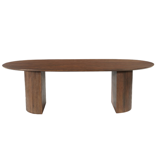 Mangohouten Eettafel Maeve 220x100 cm Walnoot