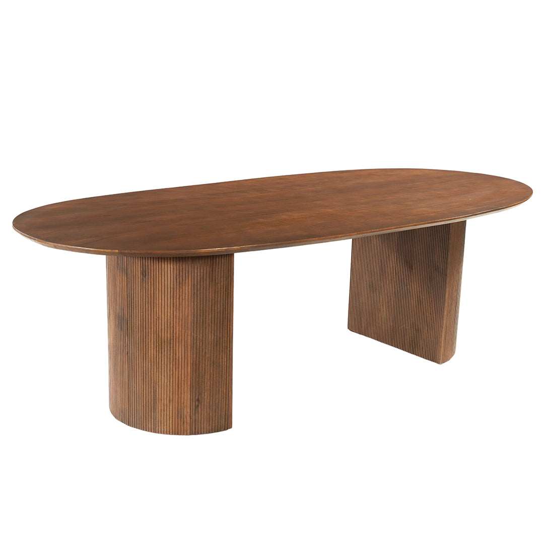Mangohouten Eettafel Maeve 220x100 cm Walnoot
