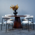 Eettafel rond - donker walnoot 