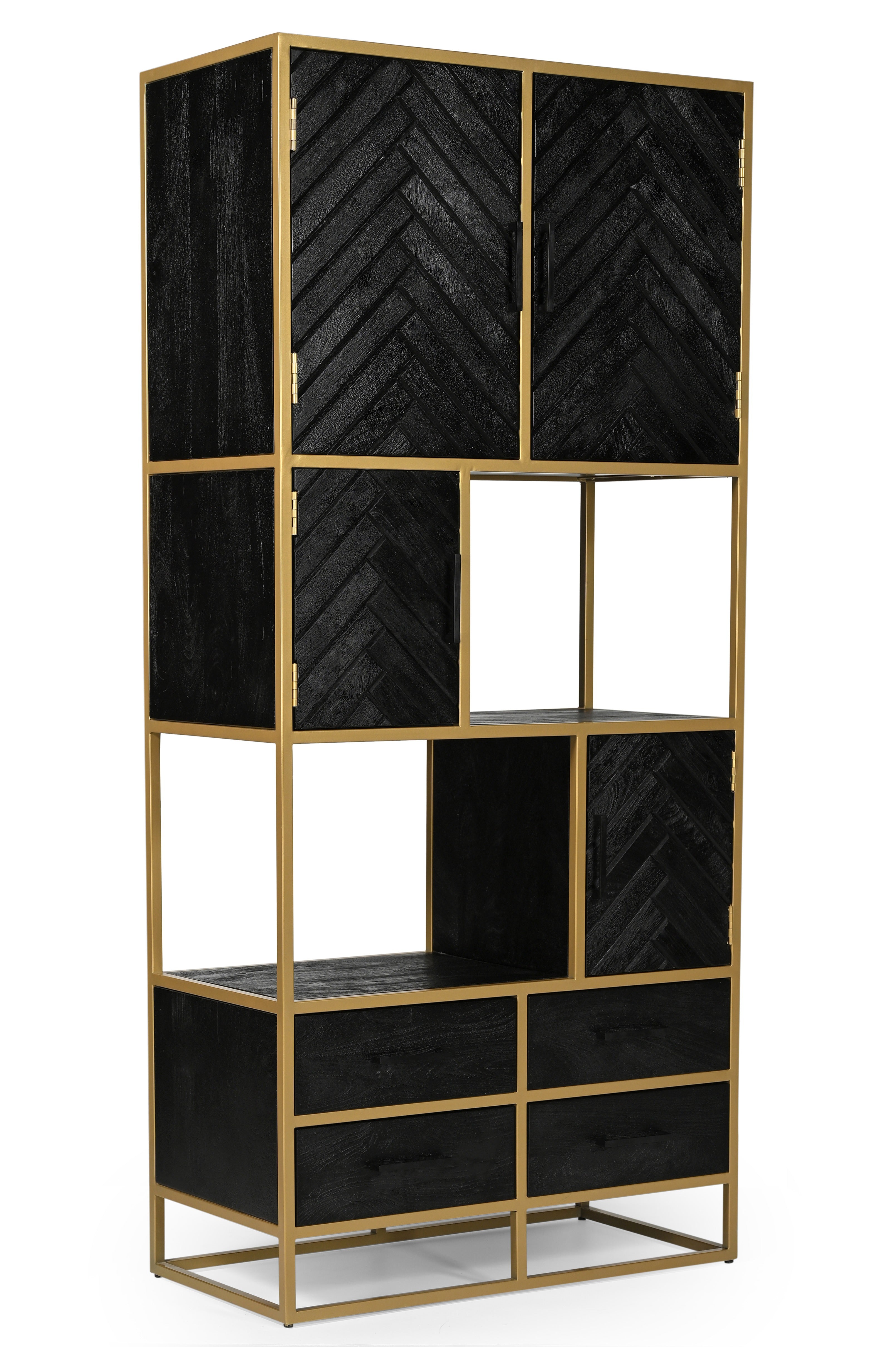 Mangohouten Vakkenkast Fingula 90 cm