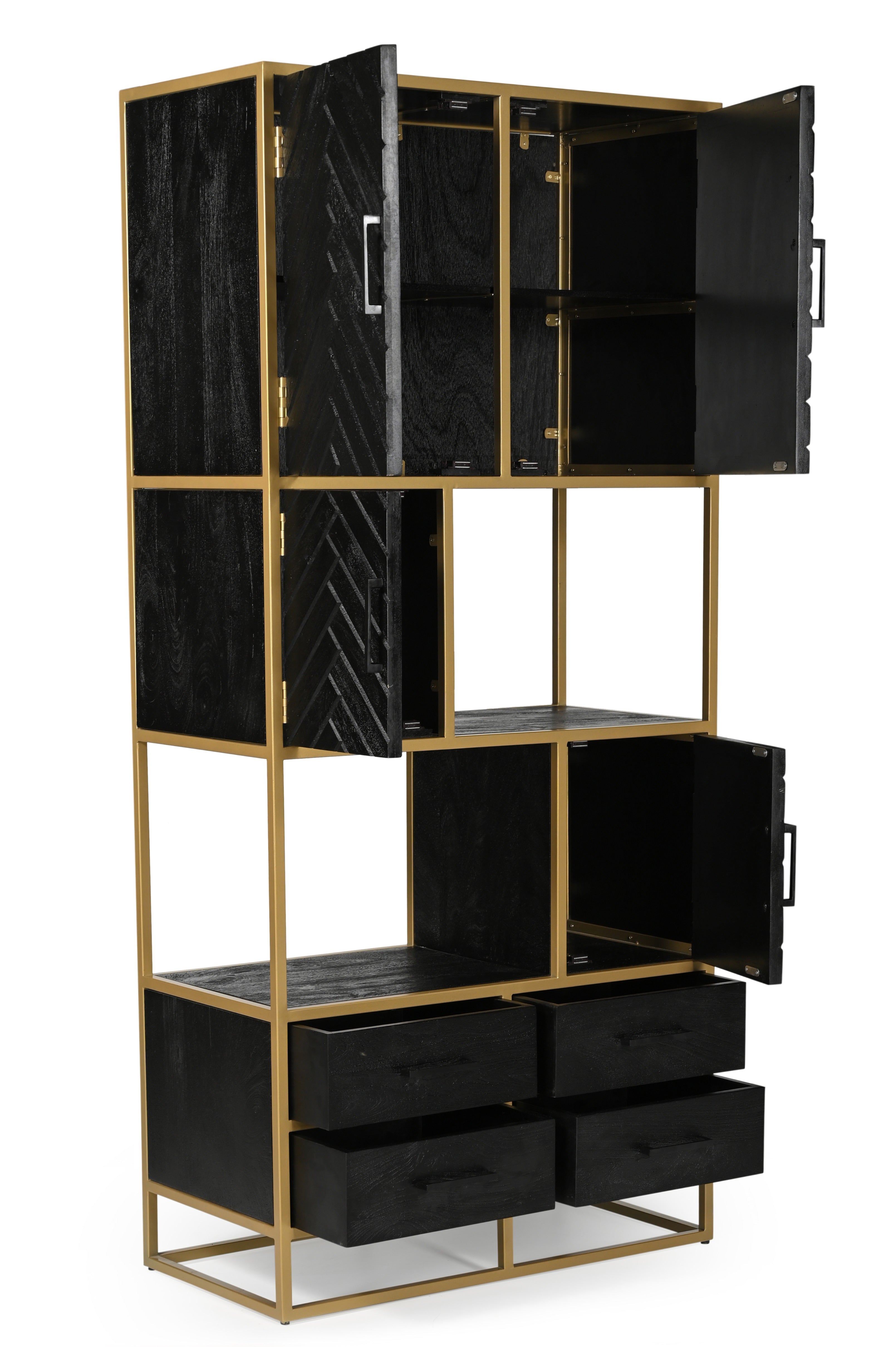 Mangohouten Vakkenkast Fingula 90 cm