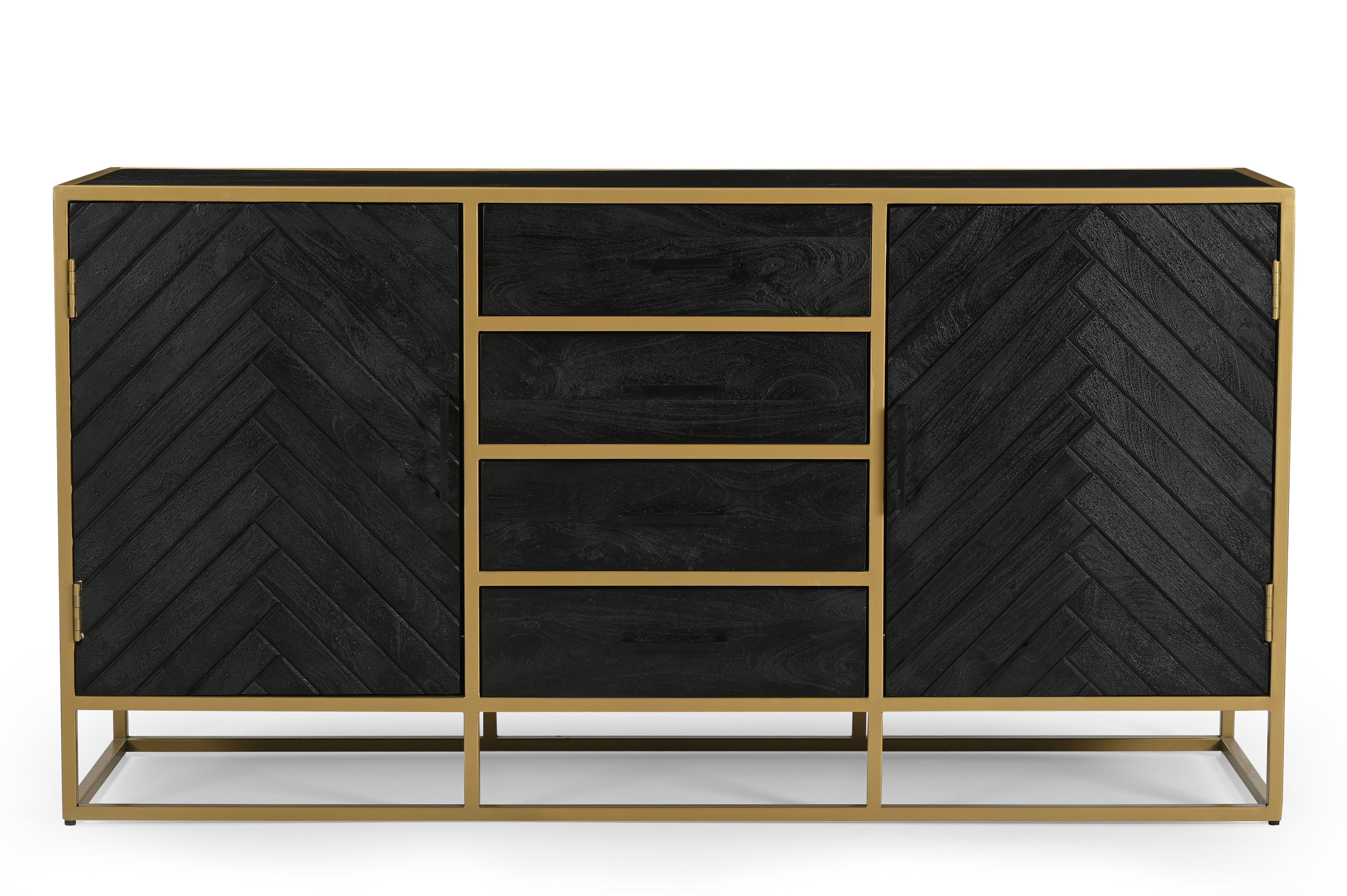 Mooie dressoir zwart/goud 