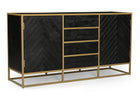 Dressoir zwart mangohout 