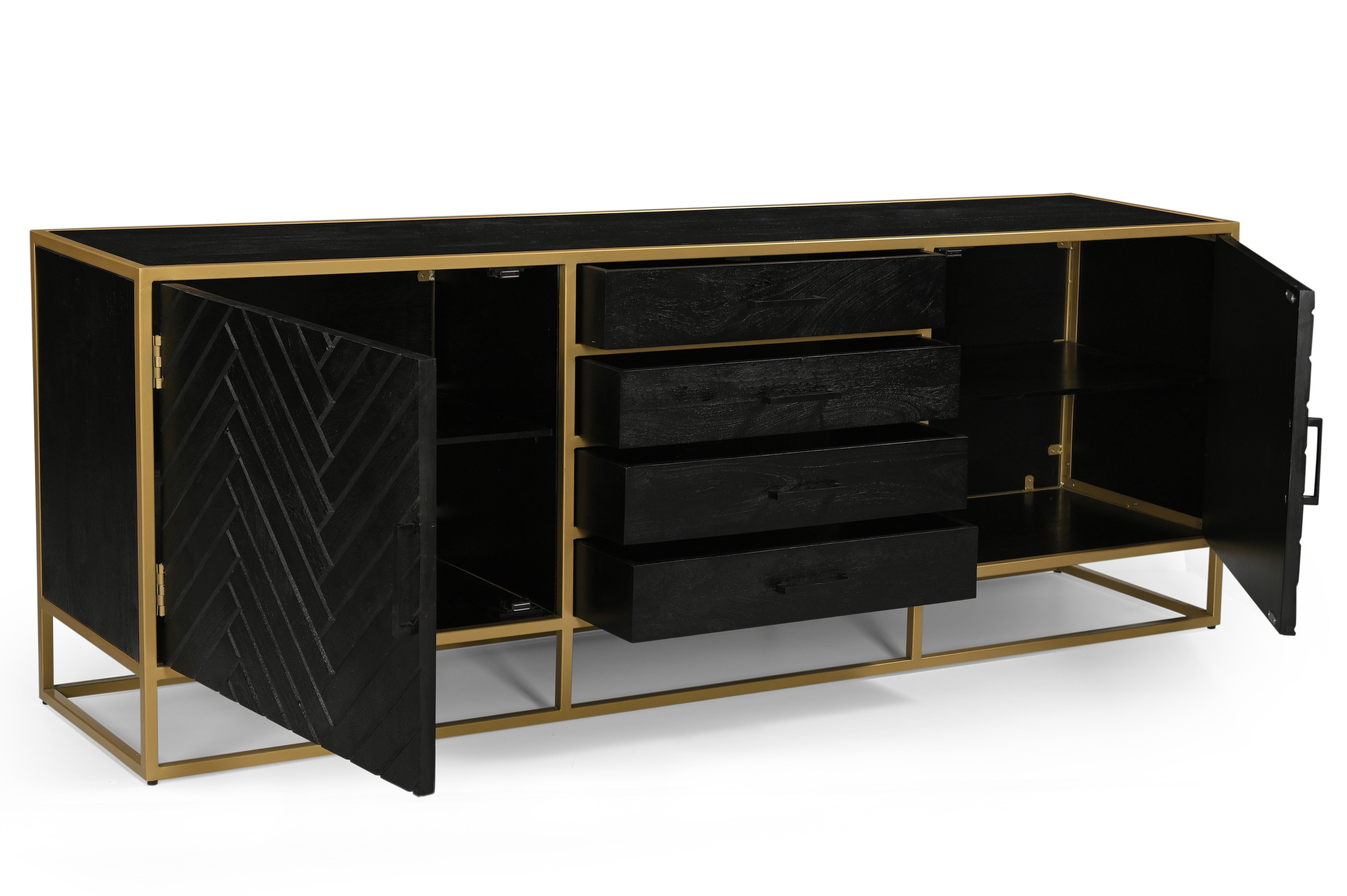 Mangohouten Dressoir Fingula 210 cm