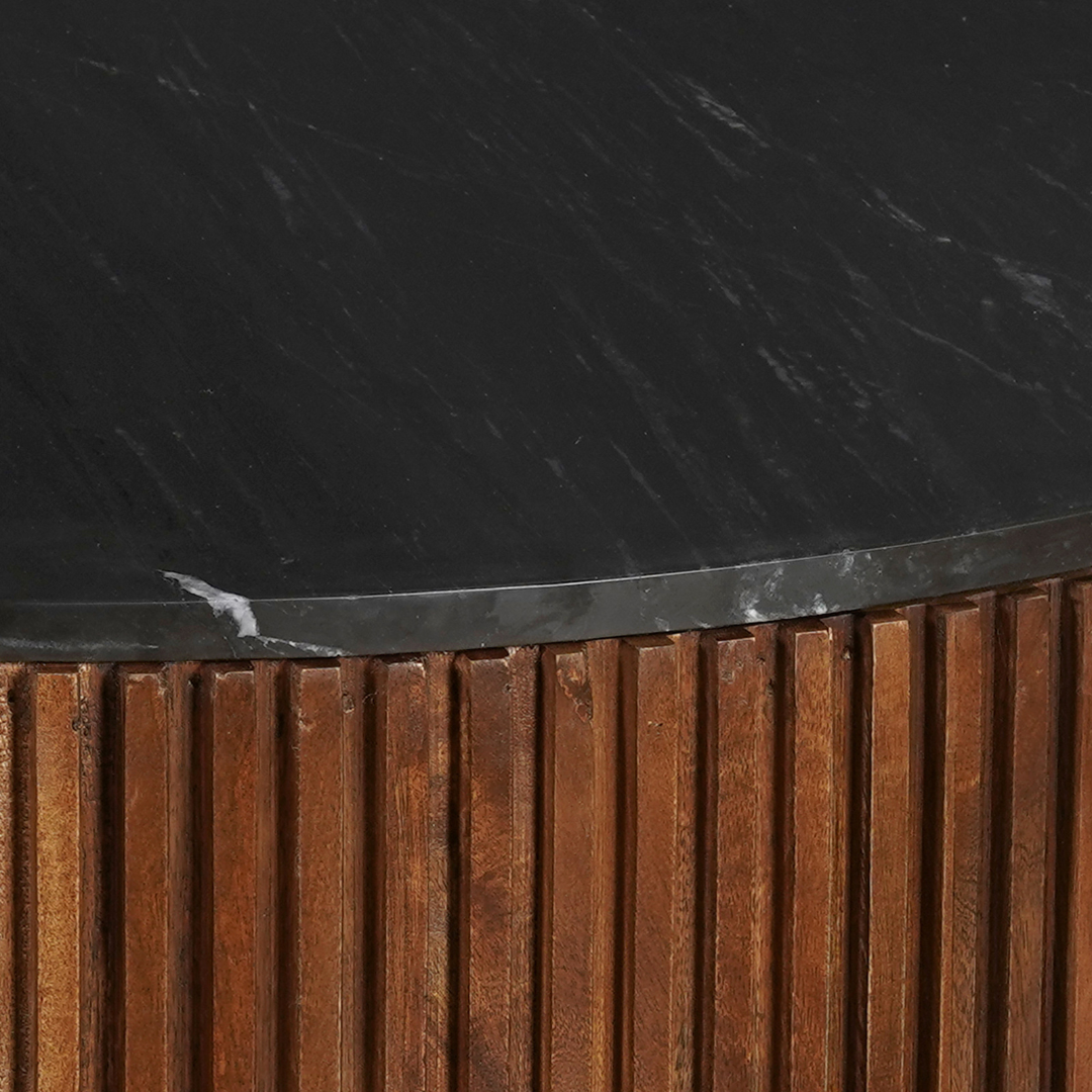 Mangohouten Salontafel Rond Levi 105 cm