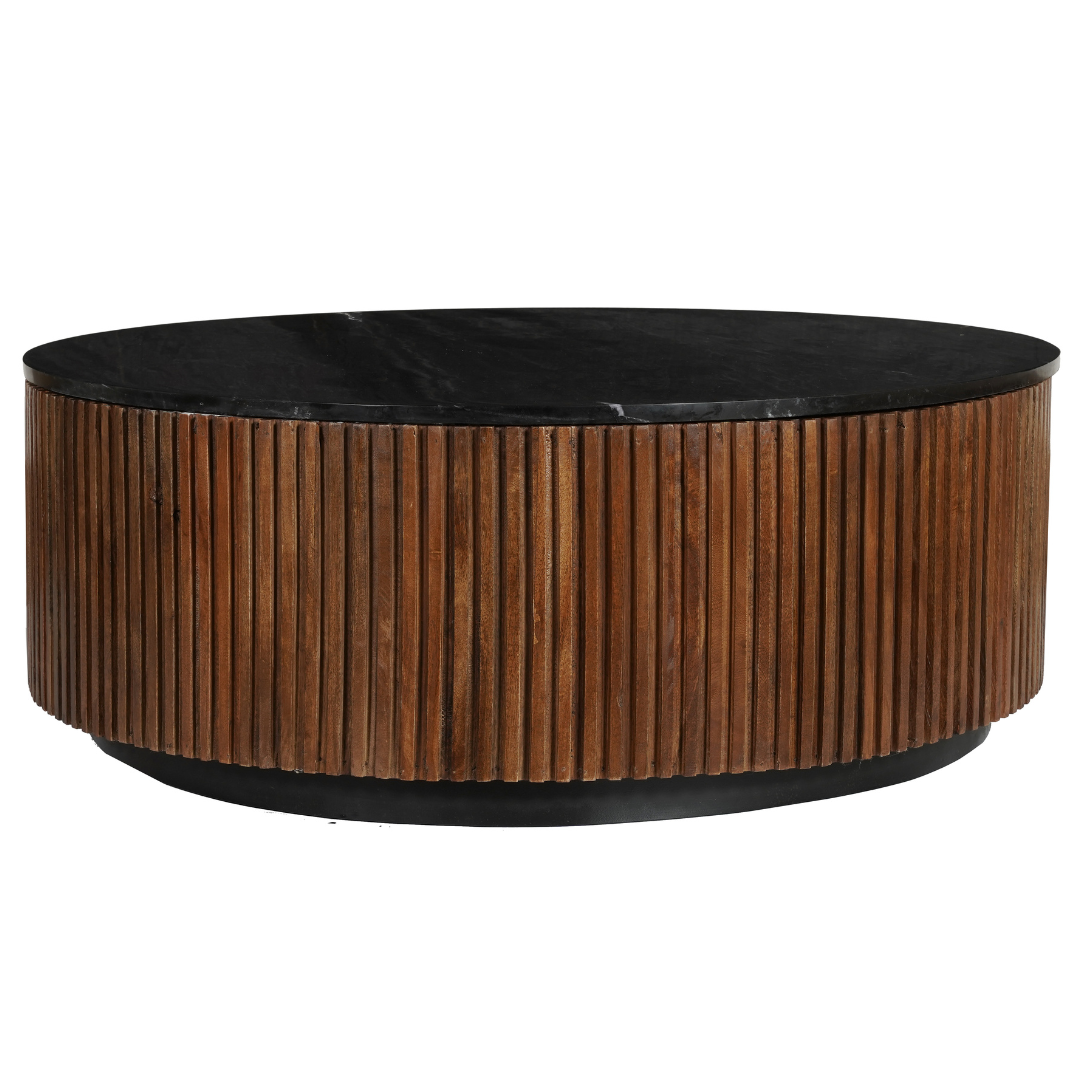 Mangohouten Salontafel Rond Levi 105 cm