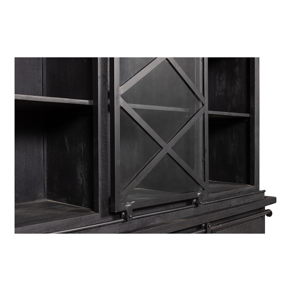 Mangohouten Buffetkast Milan 160 cm X Zwart
