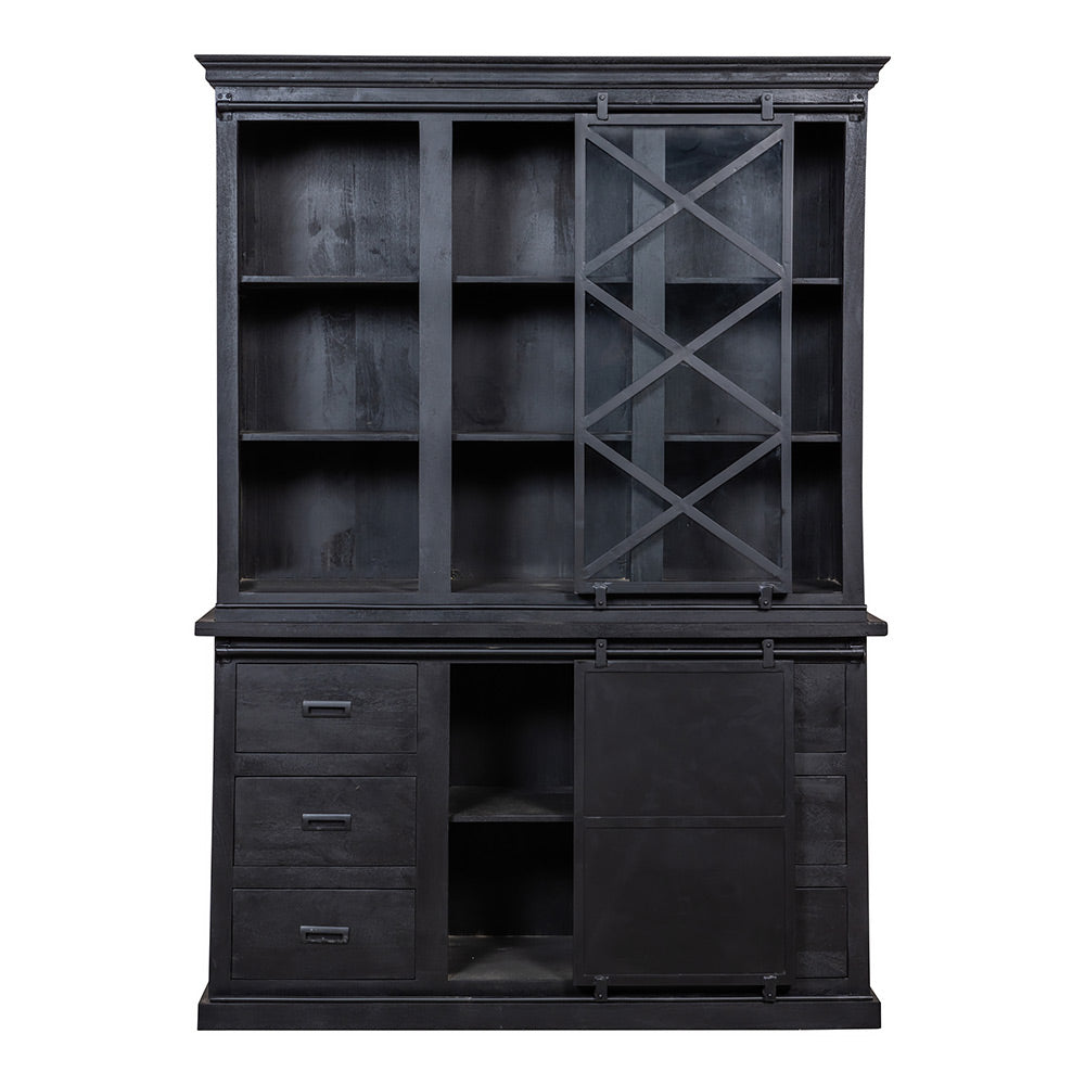 Mangohouten Buffetkast Milan 160 cm X Zwart
