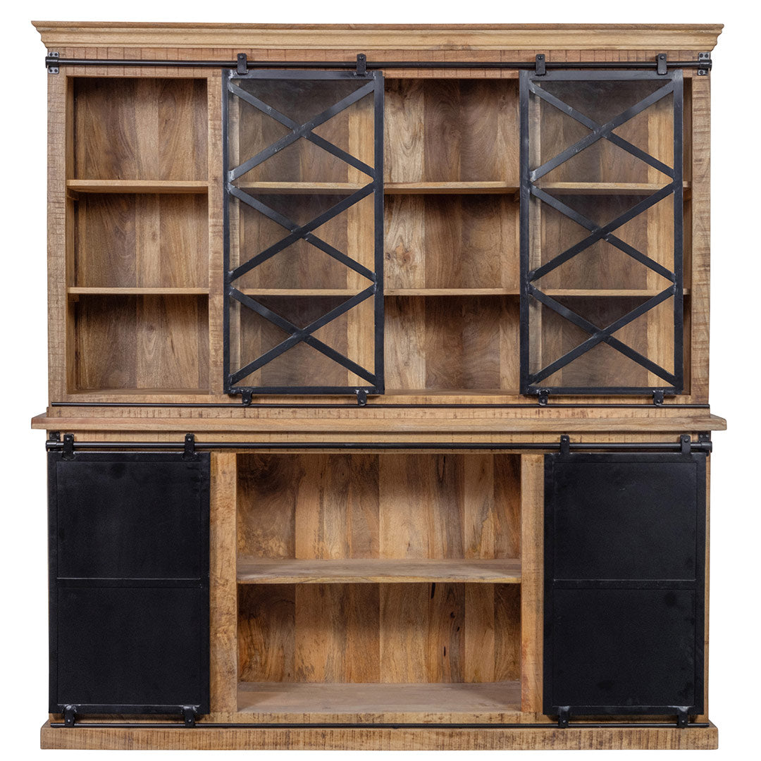 Mangohouten Buffetkast Milan 160 cm dubbele deurtjes X