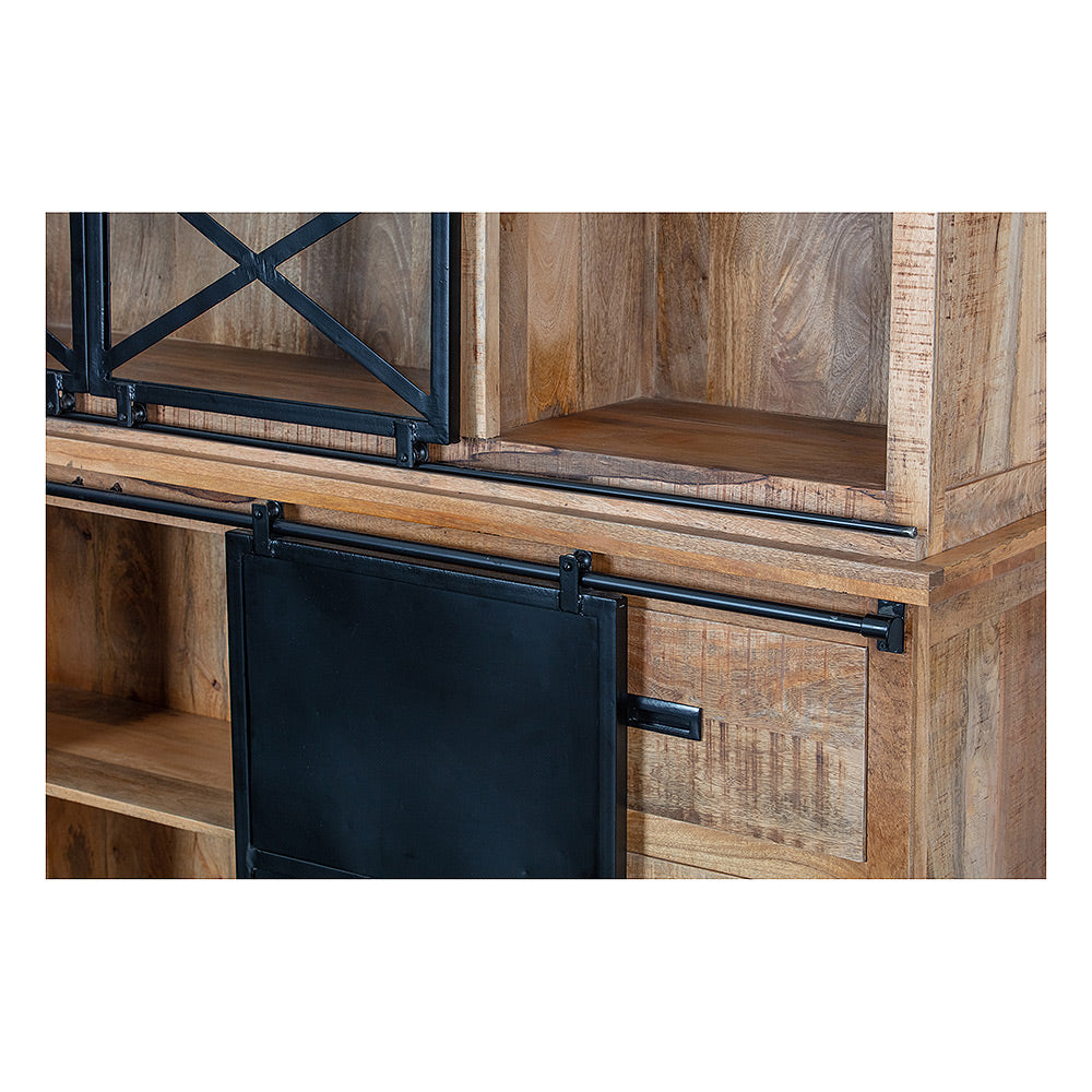 Mangohouten Buffetkast Milan 160 cm dubbele deurtjes X
