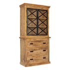 Mangohouten Buffetkast Milan 100 cm en 3 lades X