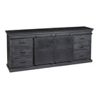 Mangohouten Dressoir Milan 160 cm Dubbele Deur Zwart