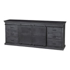 Mangohouten Dressoir Milan 160 cm Dubbele Deur Zwart