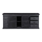 Mangohouten Dressoir Milan 160 cm Dubbele Deur Zwart