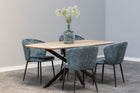 Mangohouten eettafel ovaal 