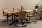 Mangohouten eettafel ovaal 