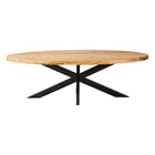 Mangohouten Eettafel Ovaal Oscar 300x130 cm (6cm)