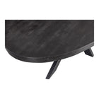 Mangohouten Eettafel Ovaal Oscar 160x90 cm Zwart (5cm)
