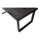 Mangohouten Eettafel Rechthoek Roy 200x100 cm Zwart (6cm)