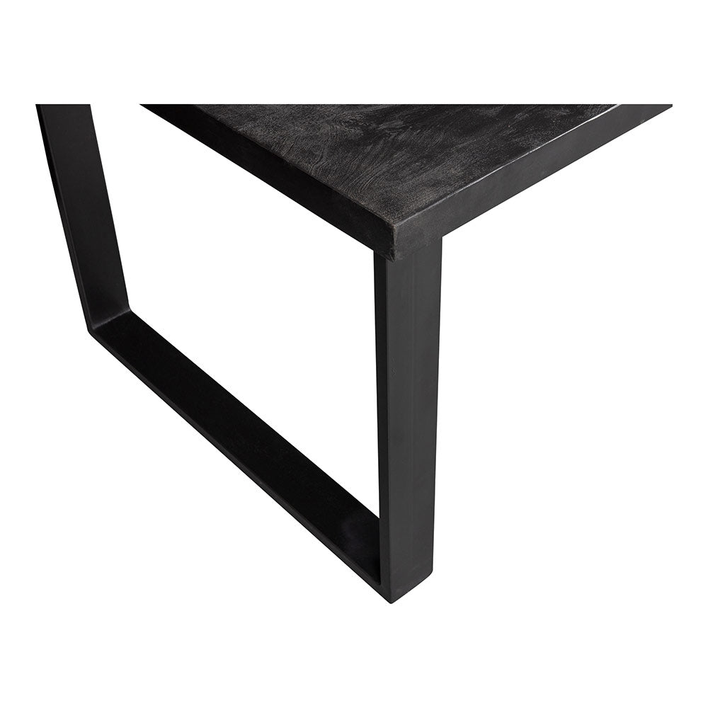 Mangohouten Eettafel Rechthoek Roy 200x100 cm Zwart (6cm)