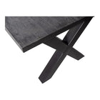 Mangohouten Eettafel Rechthoek Cedric 140x90 cm Zwart (6cm)