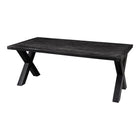Mangohouten Eettafel Rechthoek Cedric 280x100 cm Zwart (6cm)