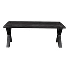 Mangohouten Eettafel Rechthoek Cedric 280x100 cm Zwart (6cm)