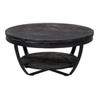 Mangohouten Salontafel Maeve Rond 90 cm Zwart