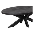 Mangohouten Salontafel Oscar Ovaal Zwart