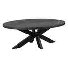 Mangohouten Salontafel Oscar Ovaal Zwart