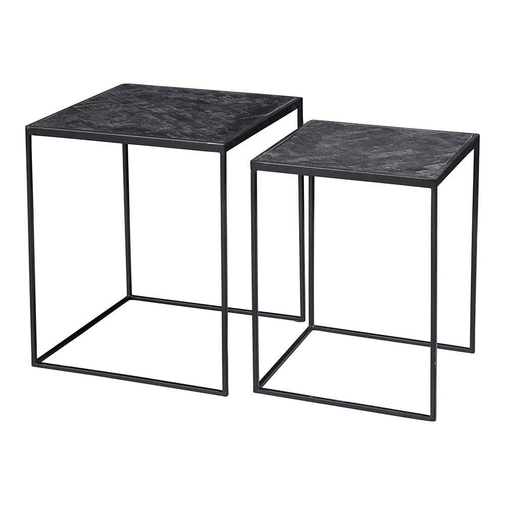 Mangohouten Salontafels Carlin set van 2