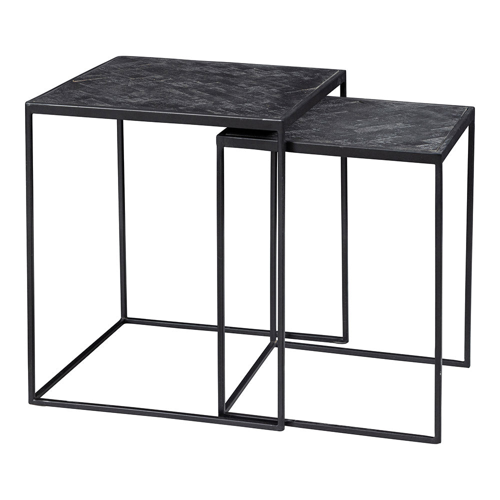 Mangohouten Salontafels Carlin set van 2