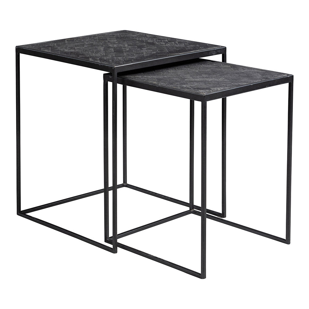 Mangohouten Salontafels Carlin set van 2