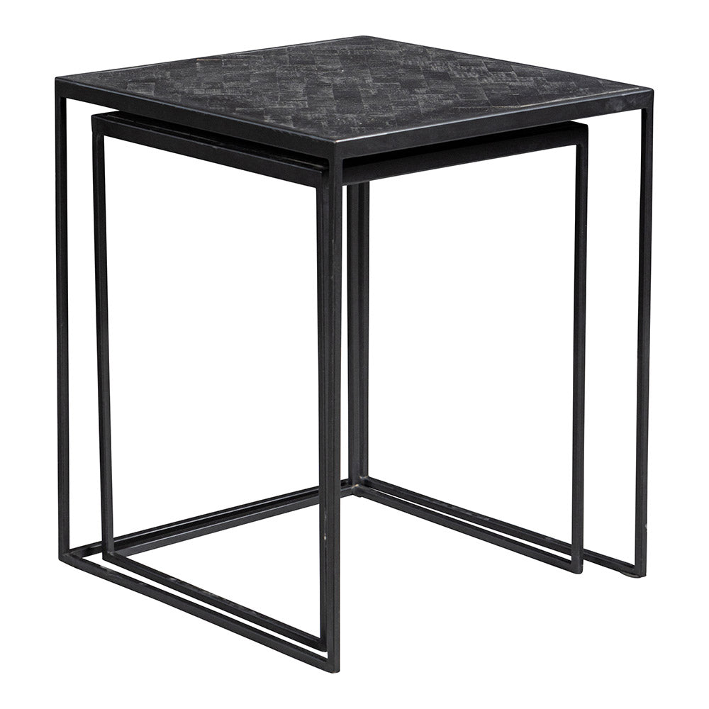 Mangohouten Salontafels Carlin set van 2