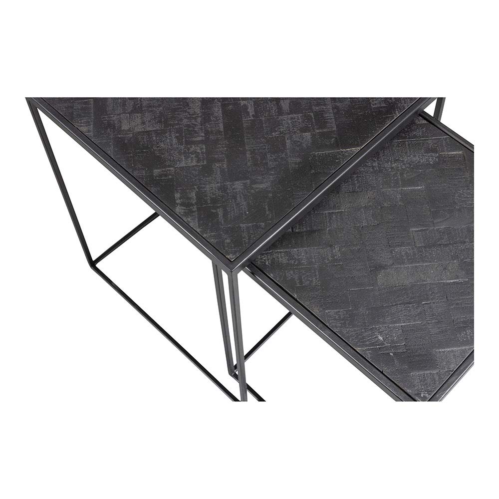 Mangohouten Salontafels Carlin set van 2