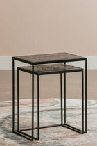 Mangohouten Salontafels Carlin set van 2