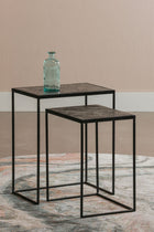 Mangohouten Salontafels Carlin set van 2