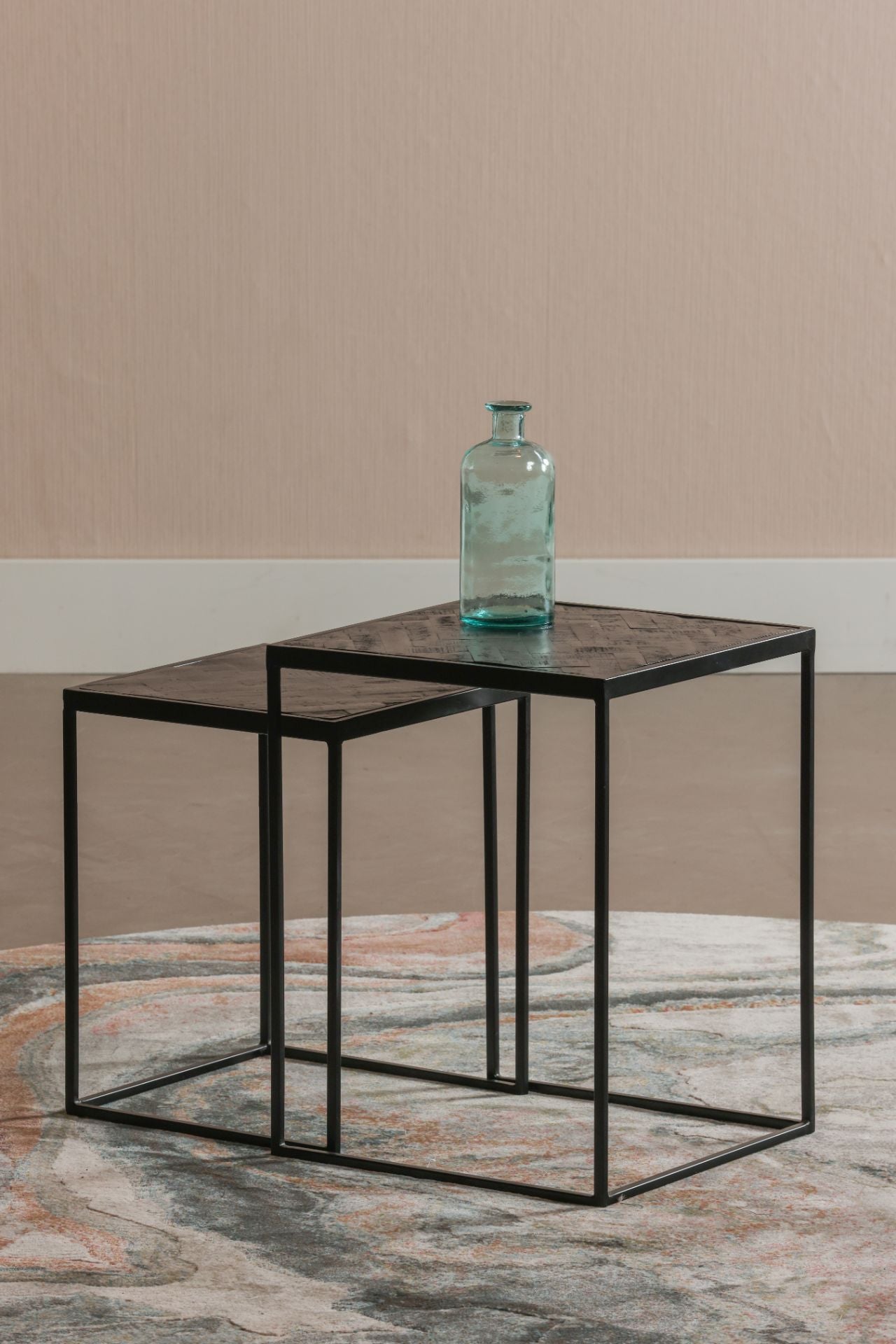 Mangohouten Salontafels Carlin set van 2