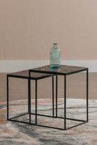 Mangohouten Salontafels Carlin set van 2