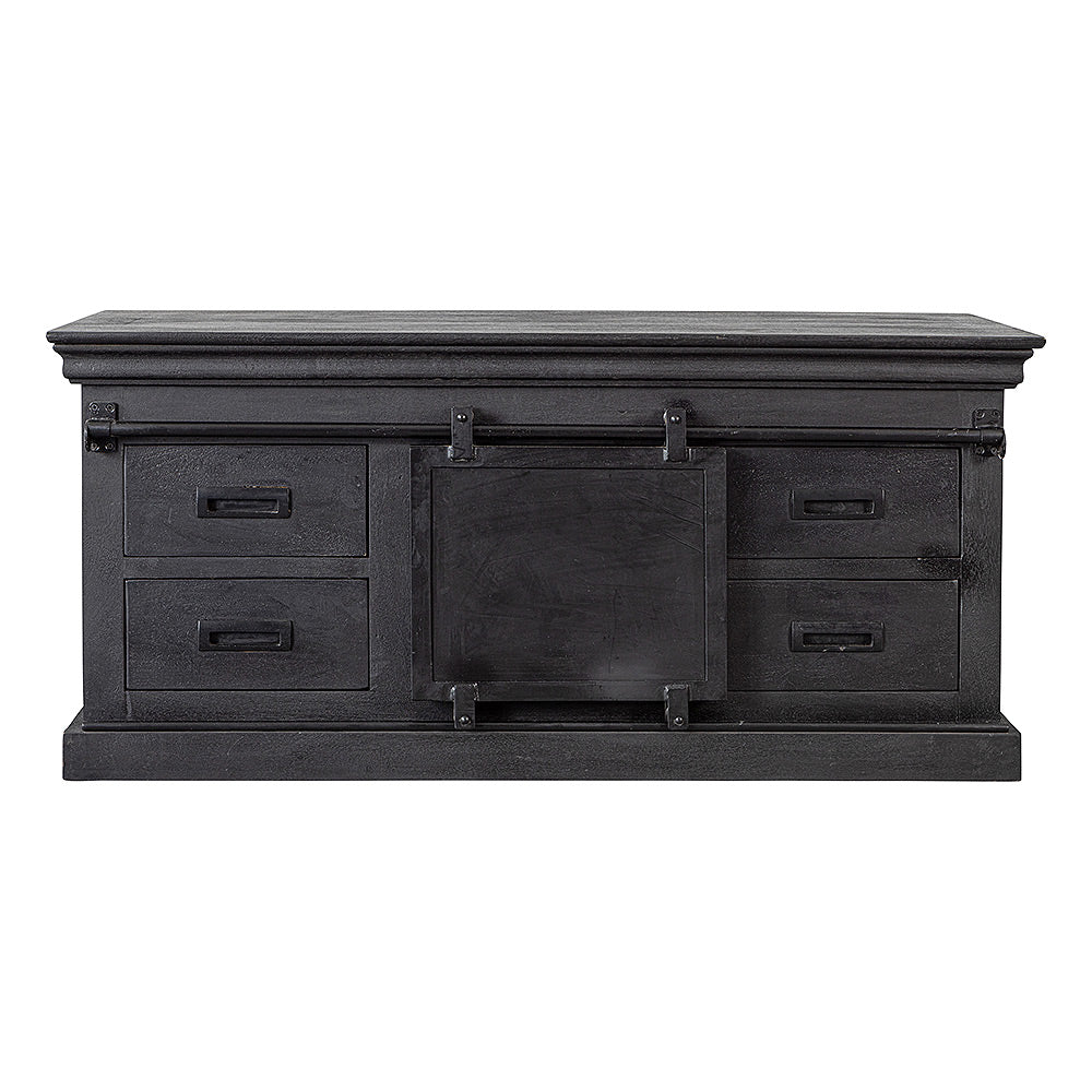 Mangohouten TV Meubel Milan 120 cm Zwart