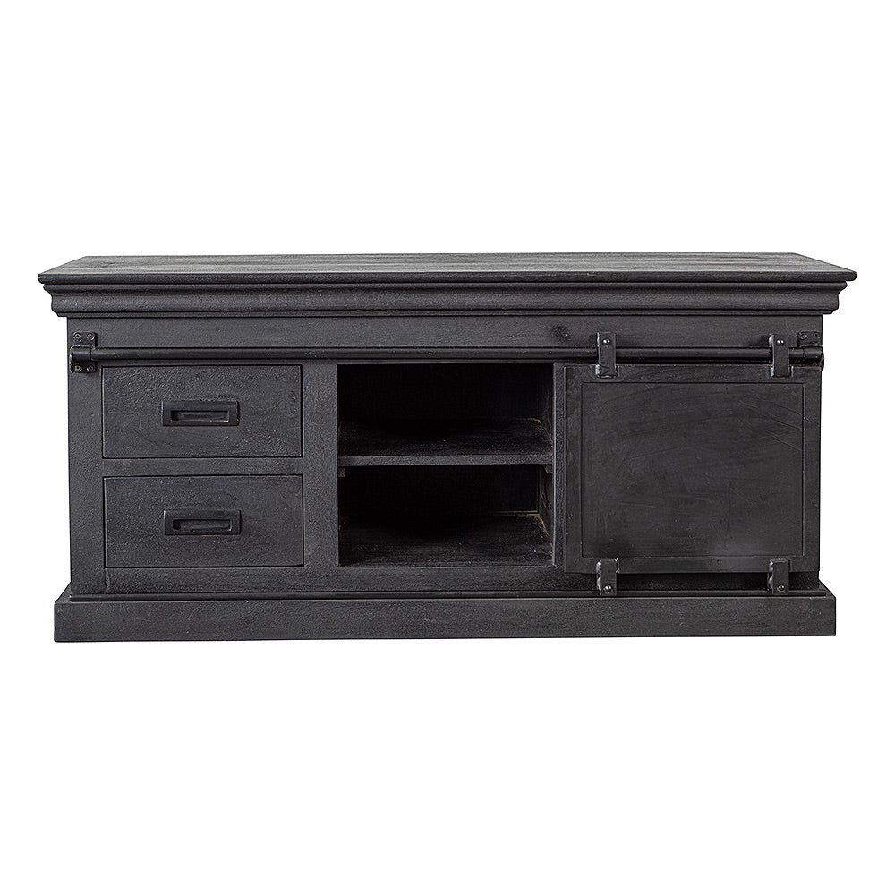 Mangohouten TV Meubel Milan 120 cm Zwart