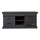 Mangohouten TV Meubel Milan 120 cm Zwart