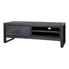 Mangohouten TV Meubel Kelvin 130 cm Zwart